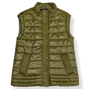 Marc New York Vest Women Small Green Snaps Pockets Andrew Marc NEW